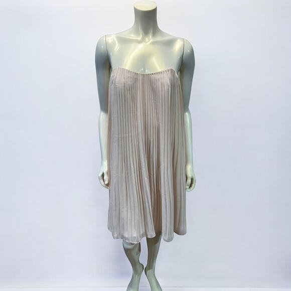 NWT French Connection Strapless Pink Dress, Size 12 Chic Party or Wedding Guest - Picture 1 of 11